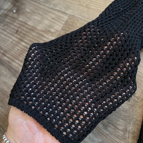 Eileen Fisher Open Front Weave Knit High/Low Short Cardigan Sweater M NWT $358 - Picture 8 of 9